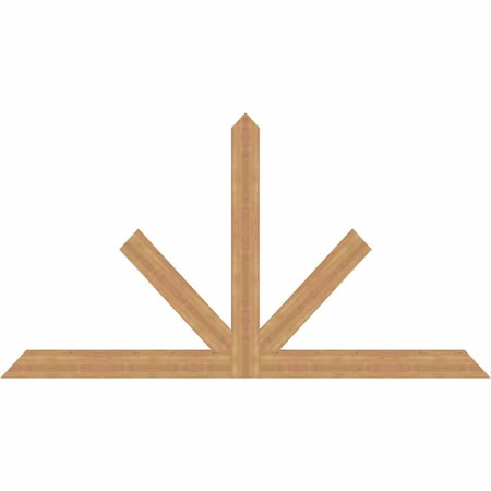 Ekena Millwork Saratoga Timber Gable Bracket, Western Red Cedar, 96"W x 52"H x 1 1/2"D x 5 1/2"F, 13/12 Pitch GBW096X52X0206SAR00SWR